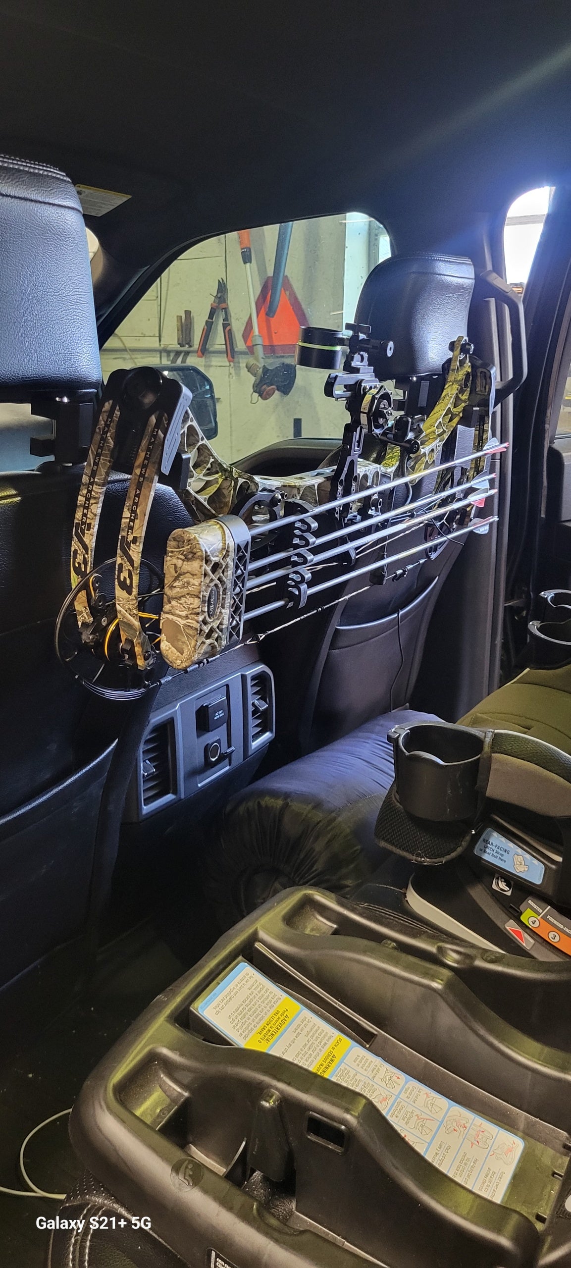 Backseat Bow & Gear Hook: Quick-Access No-Tool Install Vehicle Storage